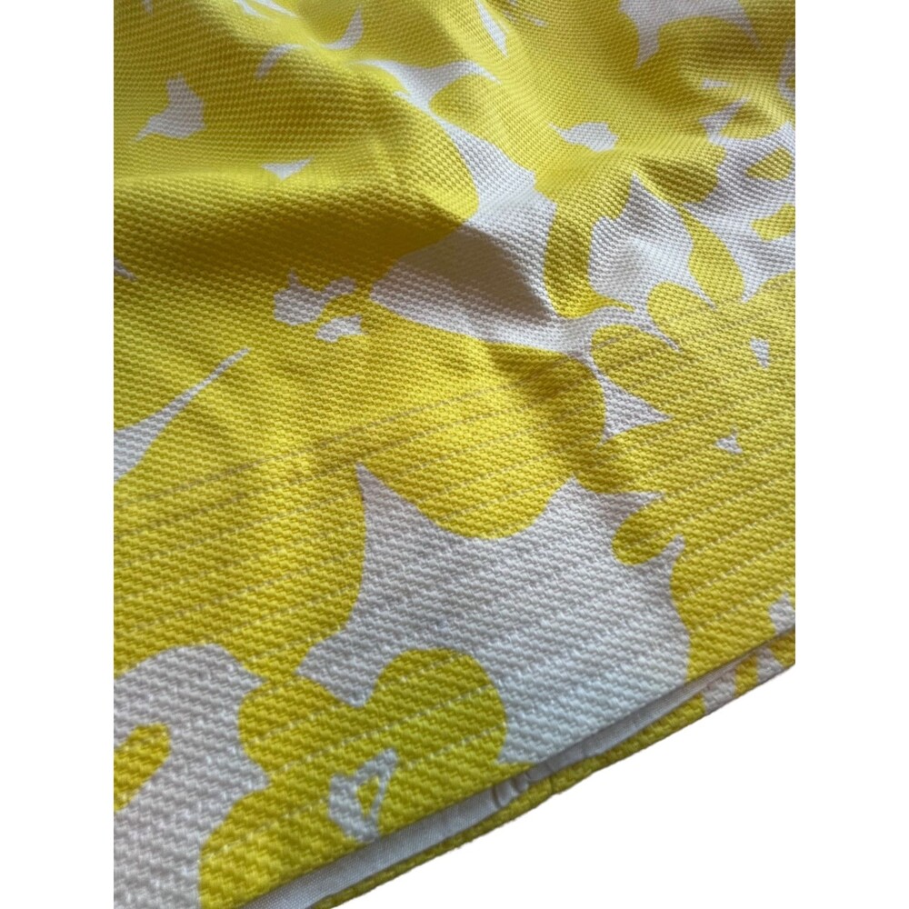 Shoshanna Dress Mini Sweetheart Strapless Yellow White Floral Tropical Cotton 4 - Picture 12 of 15